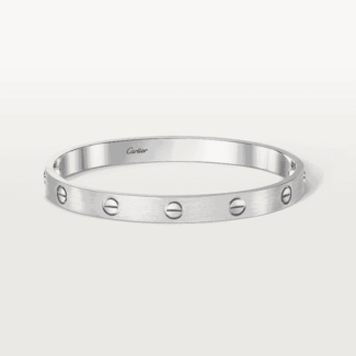 round bangle - matt Finish white gold