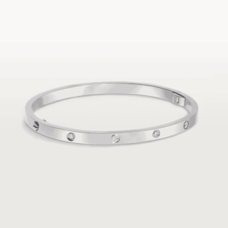 Round bangle slim 6 diamonds