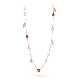 Long necklace lady bug